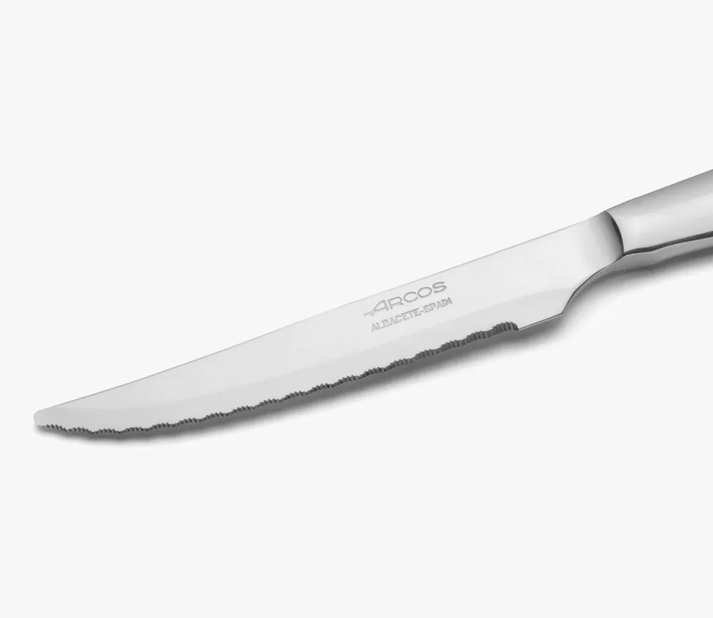 Bisagra Oculta Coltello Bistecca Monoblocco Filo Seghettato