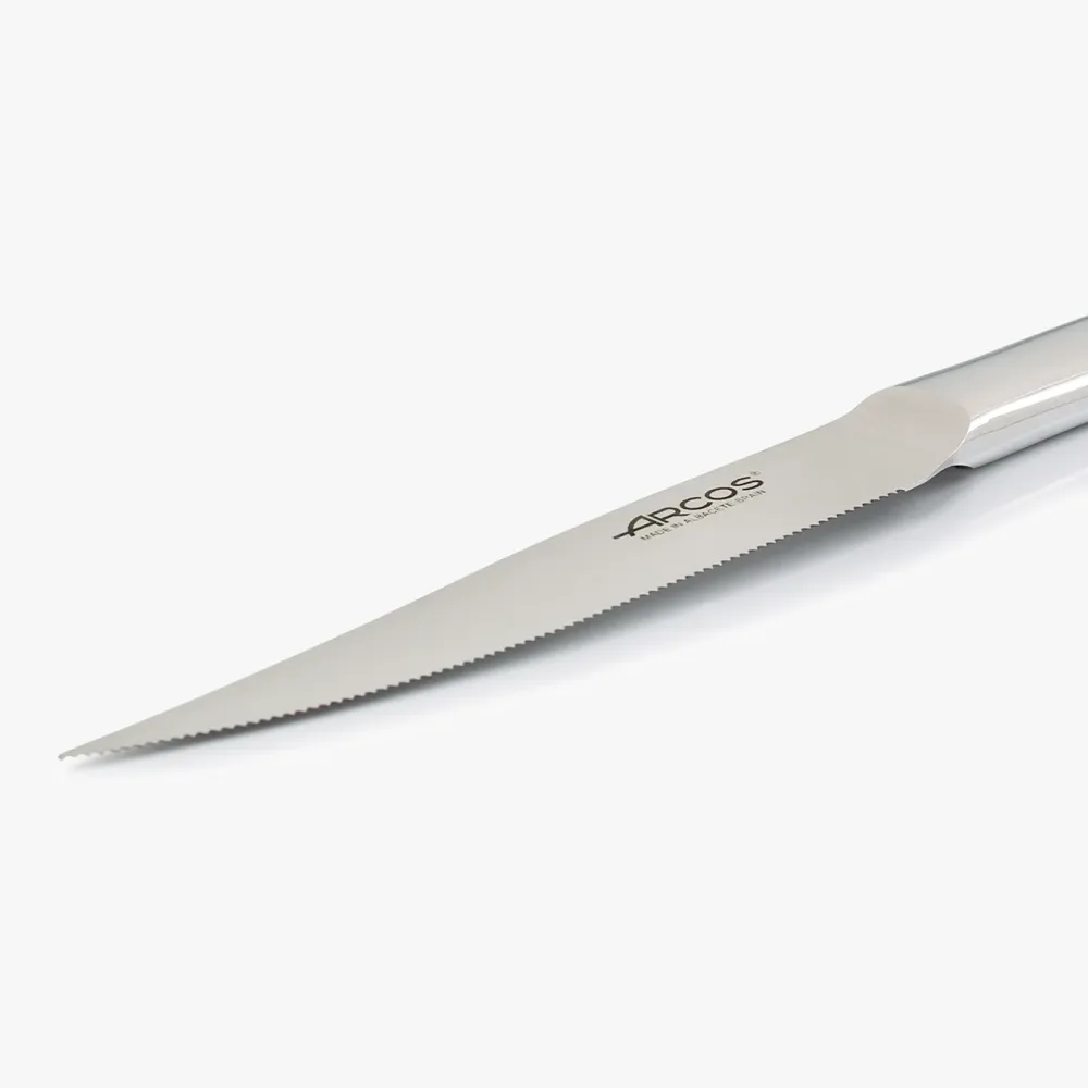 Coltello Bistecca Monoblock Lama Seghettata 110 mm Juego de 4 Unidades