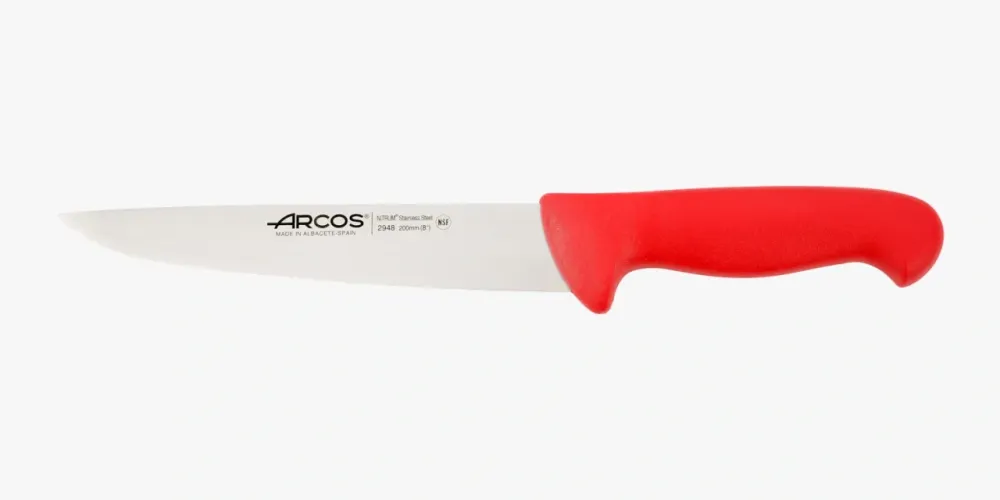 Couteau à découper rouge 2900 200 mm con Resorte de Cierre Automático