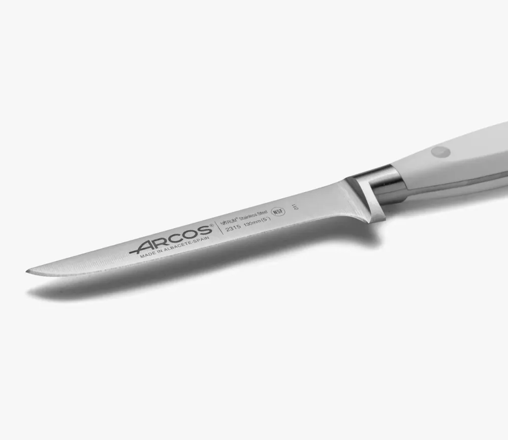 Couteau à désosser Riviera Blanc 130 mm para Puertas de hasta 40 kg