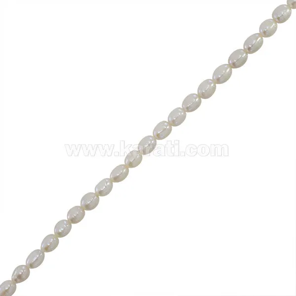 Bisagra Oculta Perla Cultivada Arroz 7-8mm Blanco