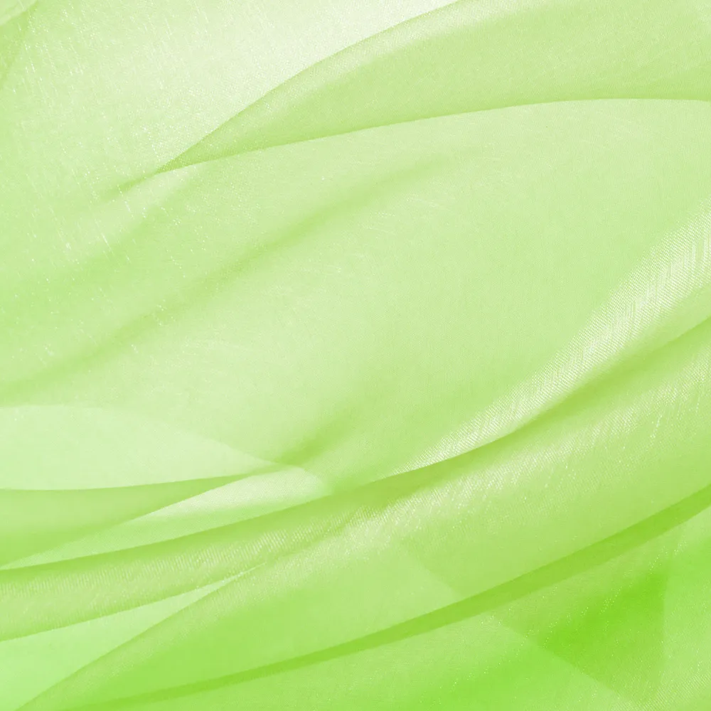 Organza lisa verde 0,36x9m