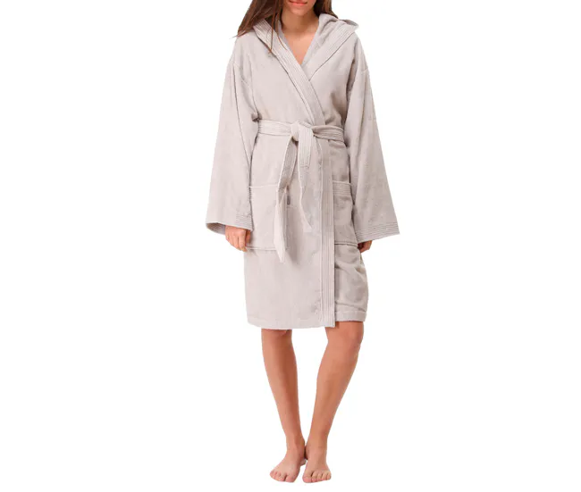 Acero Inoxidable 304 Albornoz CASUAL gris perla M-L
