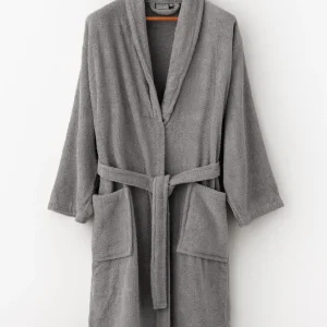 Albornoz 100% Algodón T-Xl Gris