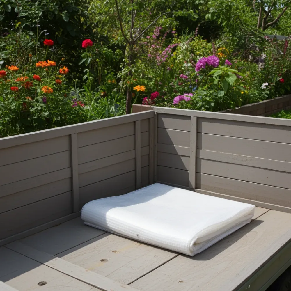 Bâche transparente avec œillets renforcés – 4 x 10 M– treillis de découpe – anti-UV