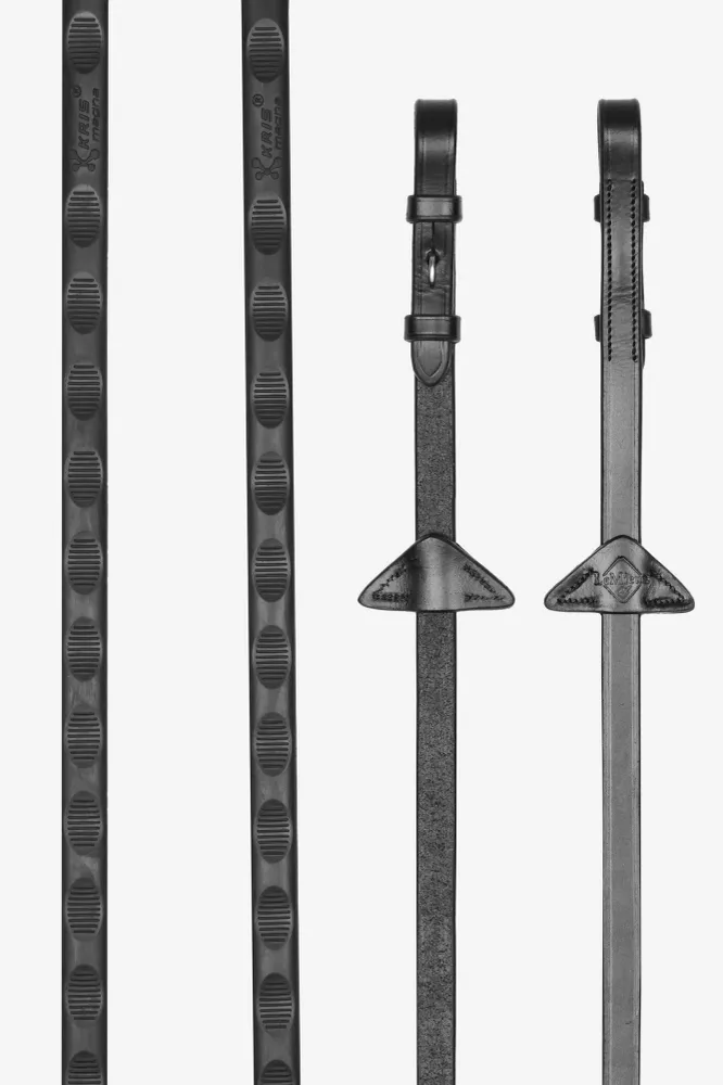 Magna Grip Goma Reins Black/Silver F