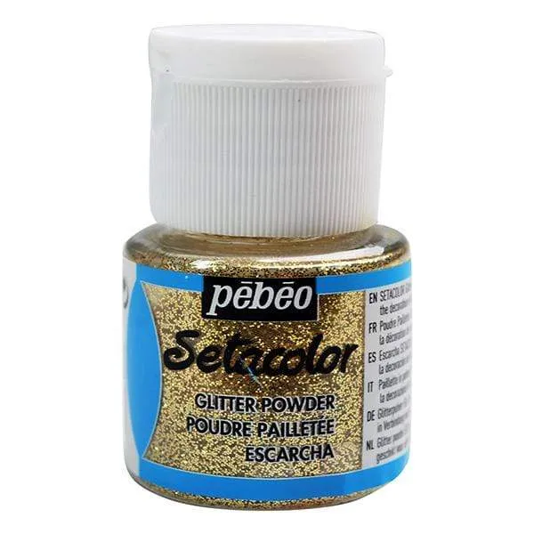 Pebeo setacolor purpurina escarcha 10g dorada