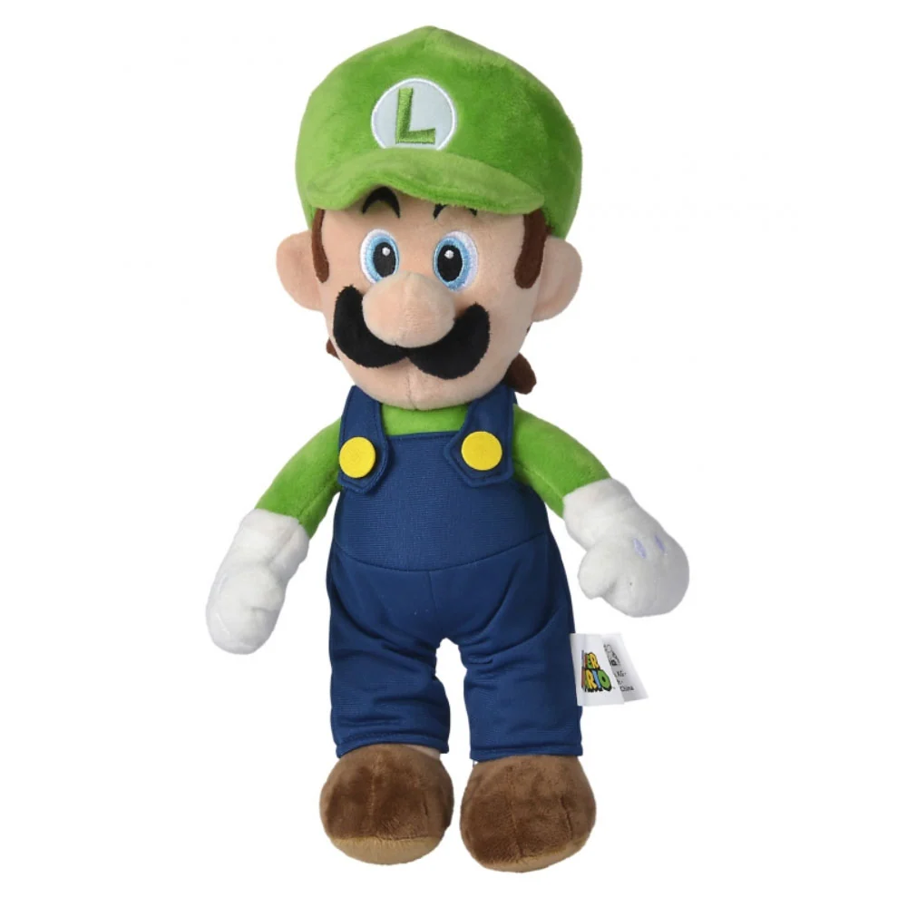 Bisagra de Acero Inoxidable Boneco de peluche Super Mario Bros Luigi 30 cm