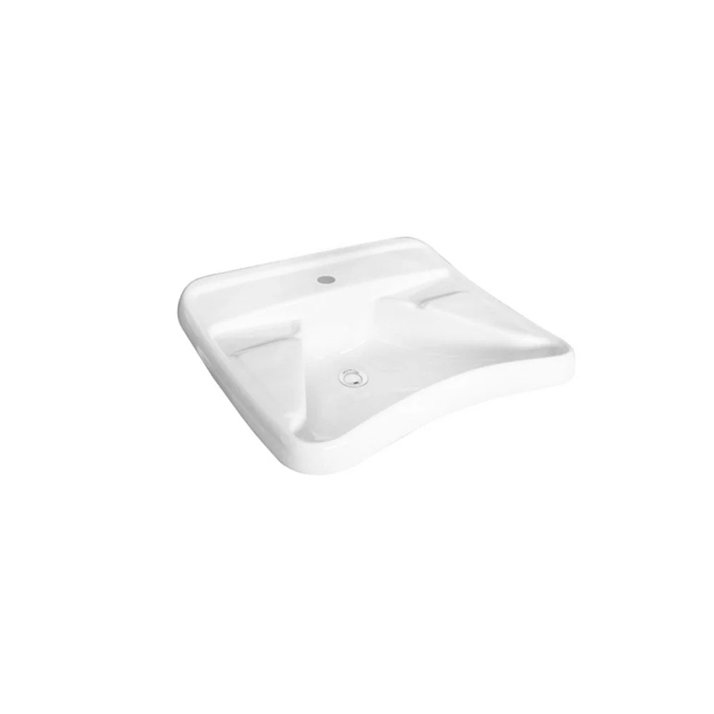 Bisagra de Cofre Lavabo disabili ceramica bianca con troppo pieno ideale per disabili