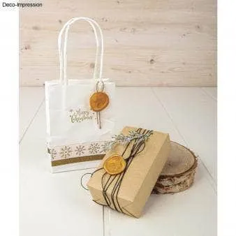 Sello decorativo de acero para lacre estrella + lacre dorado