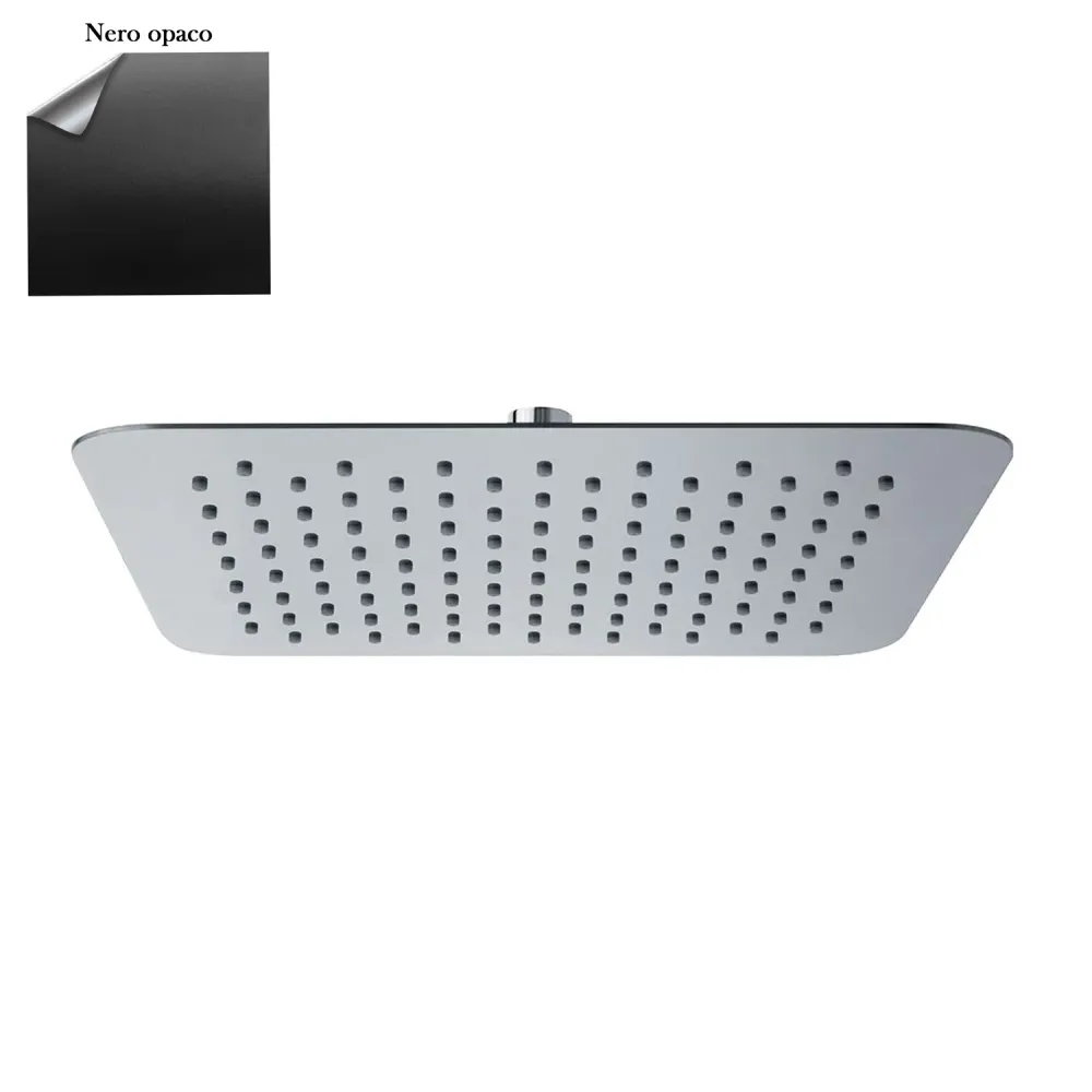 Soffione Lisbona 300mm anticalcare ultrasottile nero