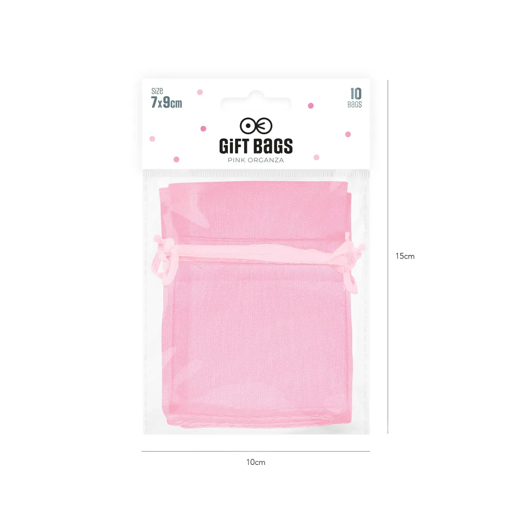 Bolsas de organza rosa pequeñ 10 uds. en Pack de 50 Unidades