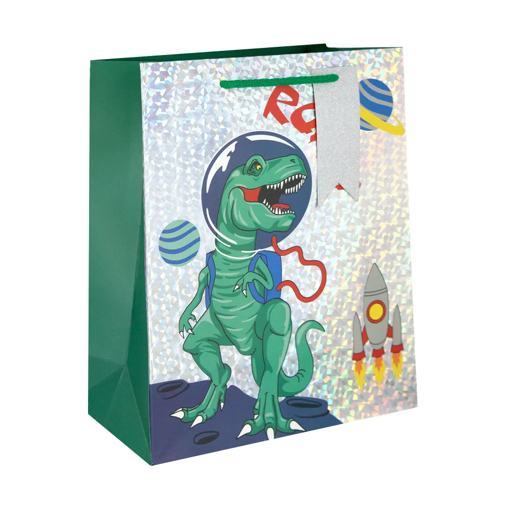 Bolsas de regalo de dinosaurios pequeñas, 12 unidades, mezcladas Tamaño Pequeño