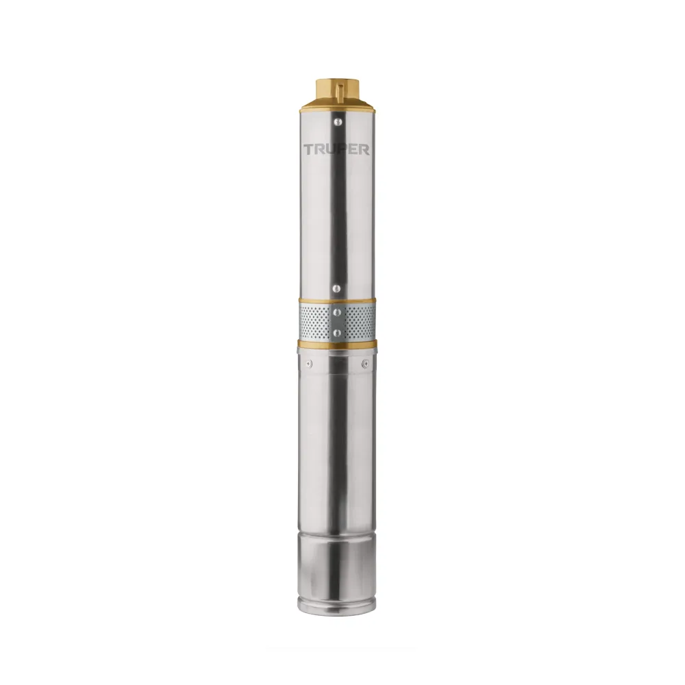 Bomba sumergible, tipo bala, 1/2 HP, /limpia, 220V, Truper con Protección Térmica