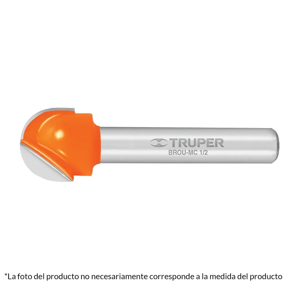 Broca para router, media cañ, 1/4"