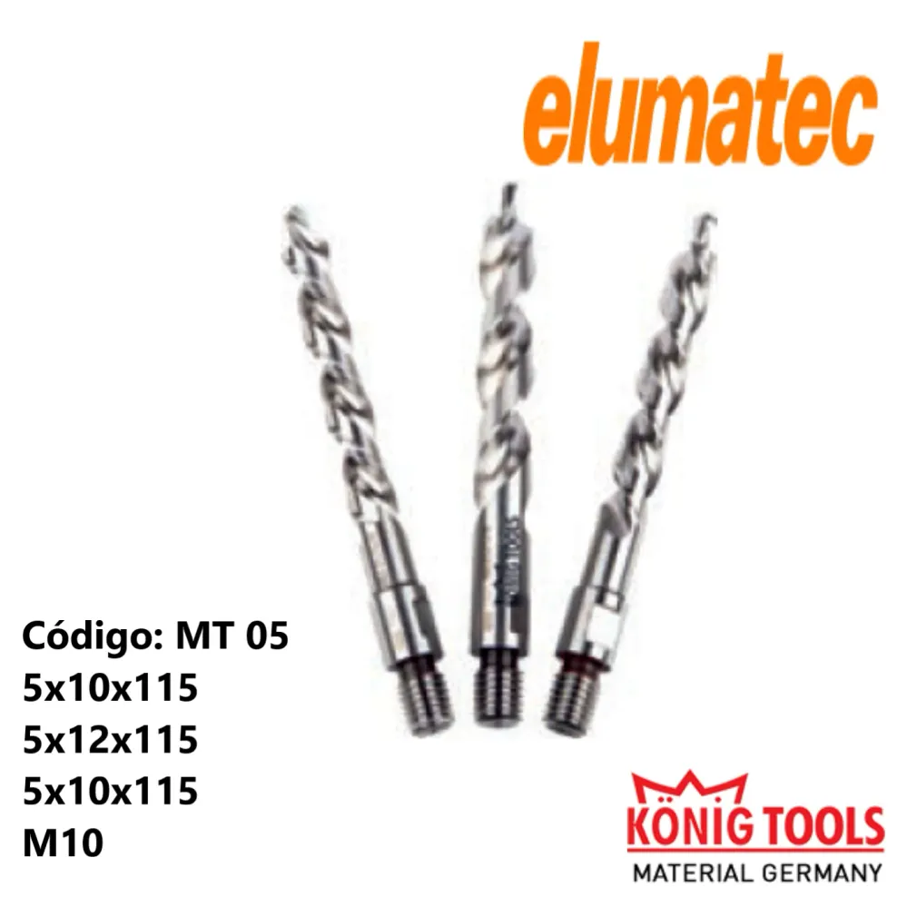 MT 05 BROCA CREMONERA TRES VECES TALADRO PARA ELUMATEC MAQUINA