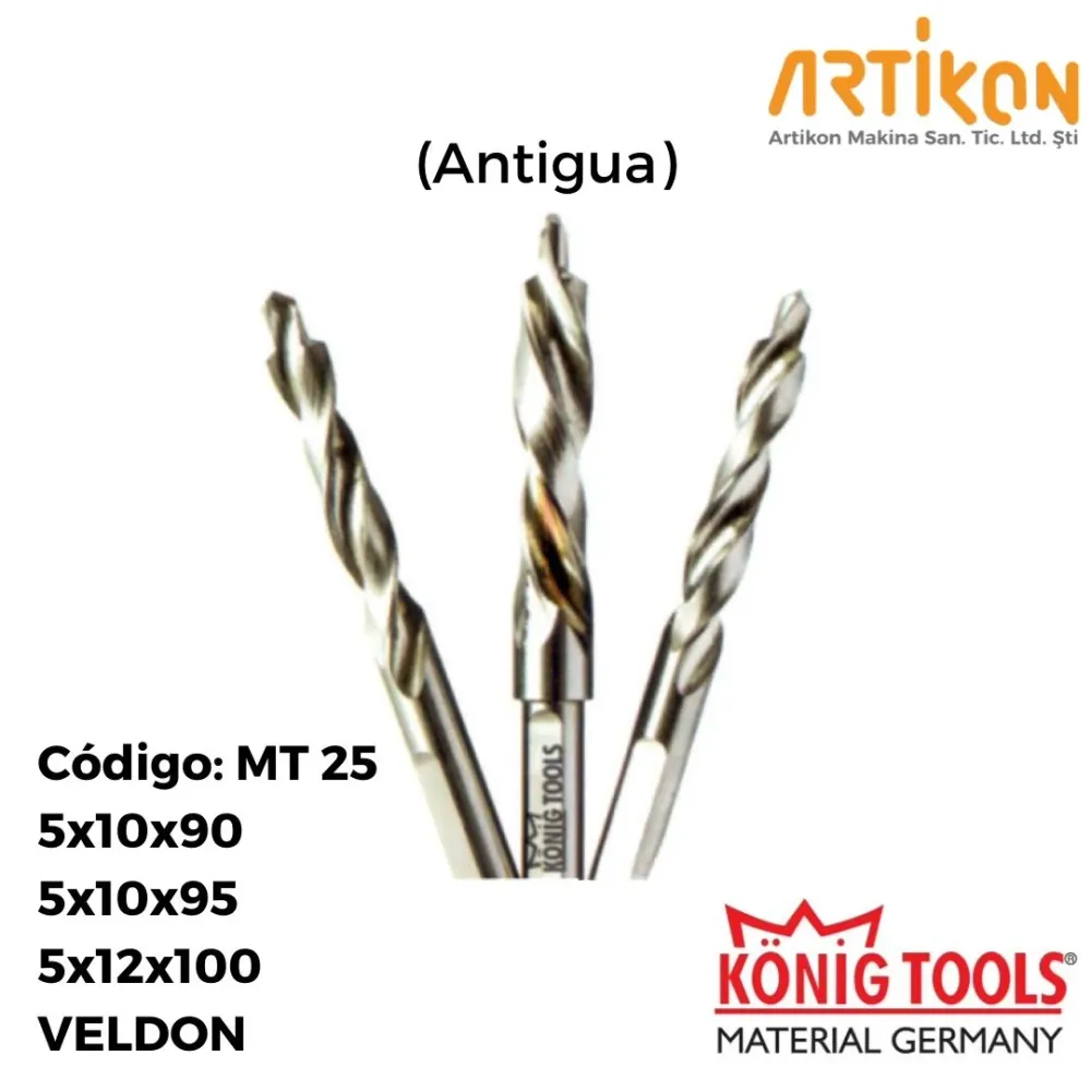 MT 25 BROCA CREMONERA TRIPLICADO TALADRO PARA ARTIKON & SETINO MAQUINA