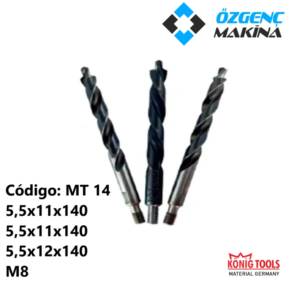 MT 14 BROCA CREMONERA TRIPLICADO TALADRO PARA OZGENC MAQUINA
