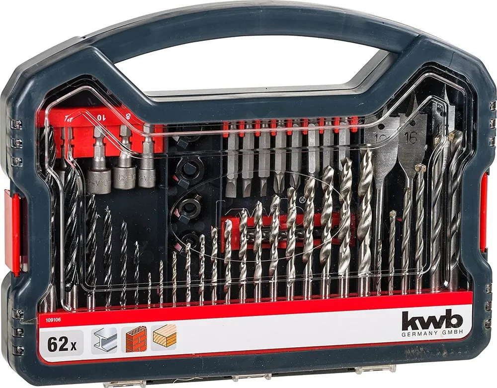 Juego de Brocas y Puntas 62 piezas KWB 49109106