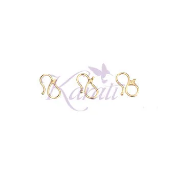 Broche Enlace 9x11mm Dorado Deslumbrante