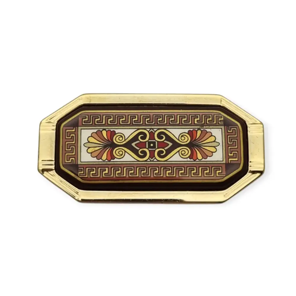 Broche vintage Michaela Frey esmaltado, diseño grecorromano, Austria ños 80.