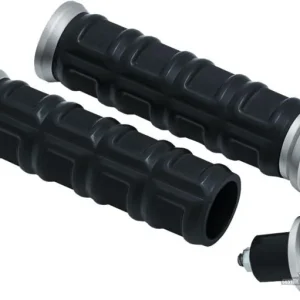 Dillinger Open Ends Grips Argénteo 1" Satin Cable operated Throttle Wire Harley-Davidson