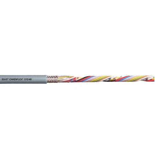 Igus CF240-03-24 22 AWG 24C Stranded Bare Cobre Shielded TC Braid PVC 300V Chainflex CF240 Data Cable