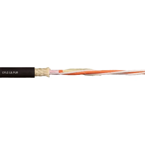 Igus CFLG-12LB-PUR-50/125 12Fiber Gradiente Glass 50μm Multimode Shielded Aramid Braid PUR Chainflex CFLG88 Optical Cable