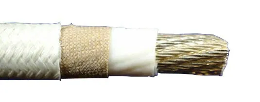 M22759/01-14-9 14 AWG White Silver Plated Cobre Conductor PTFE Glass Tape Cable