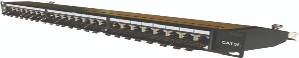 24 Port CAT5E Shielded 1U Krone Type Patch Panel 041-372/S/24