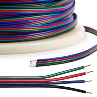 Metro Cable para Tiras LED RGB 4 Vías RGB por Metro (Código de Color)