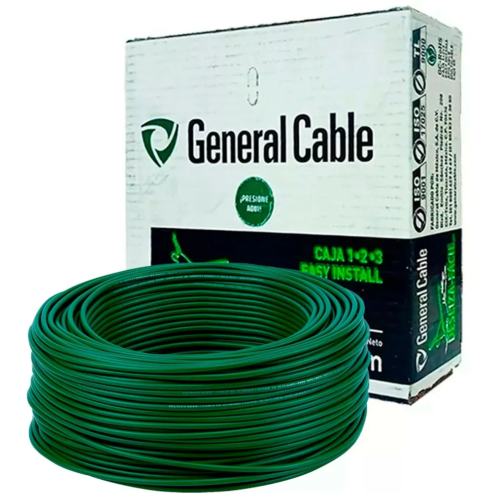 Caja cable thw-ls pdic calibre 10 verde general cable con Garantí de Precisión