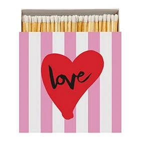 Caja de cerillas extenso - LOVE pink