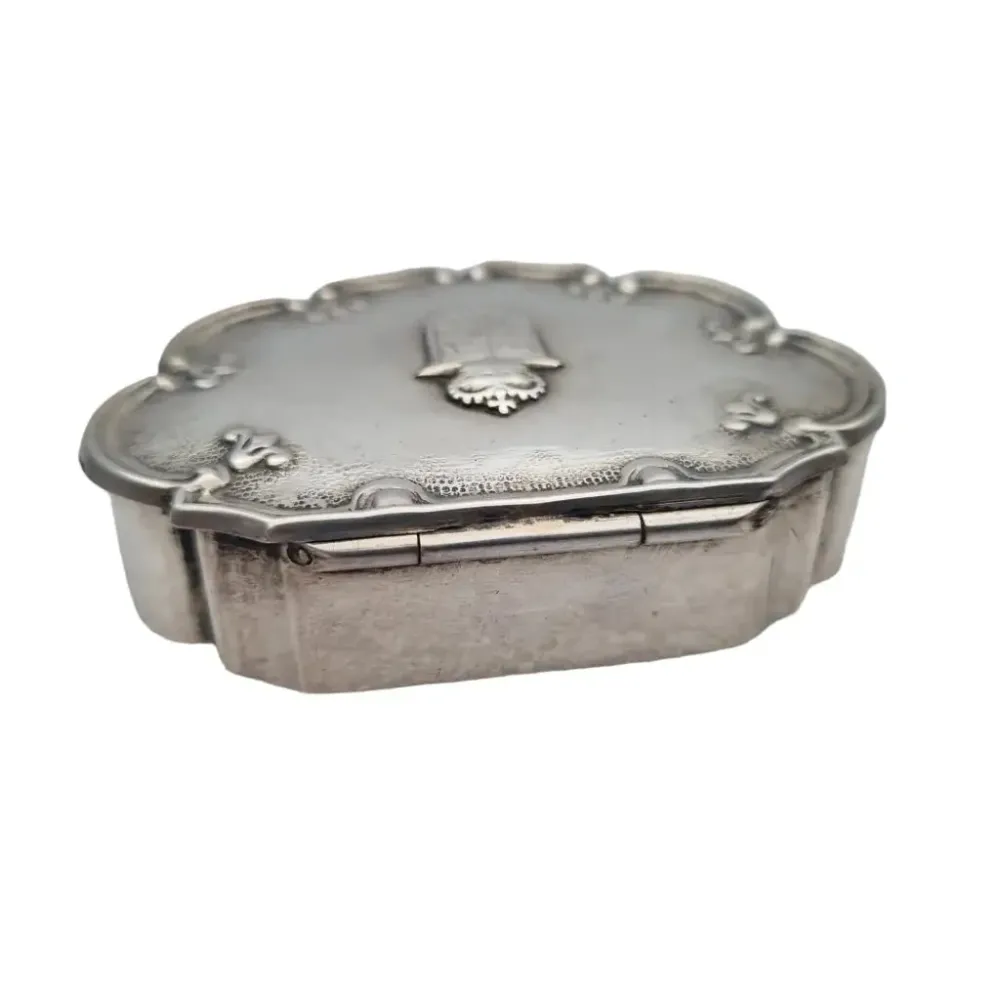 Caja de plata antigua miracoli milano, escudo de armas, circa xx, regalos. Compatible con Multímetros