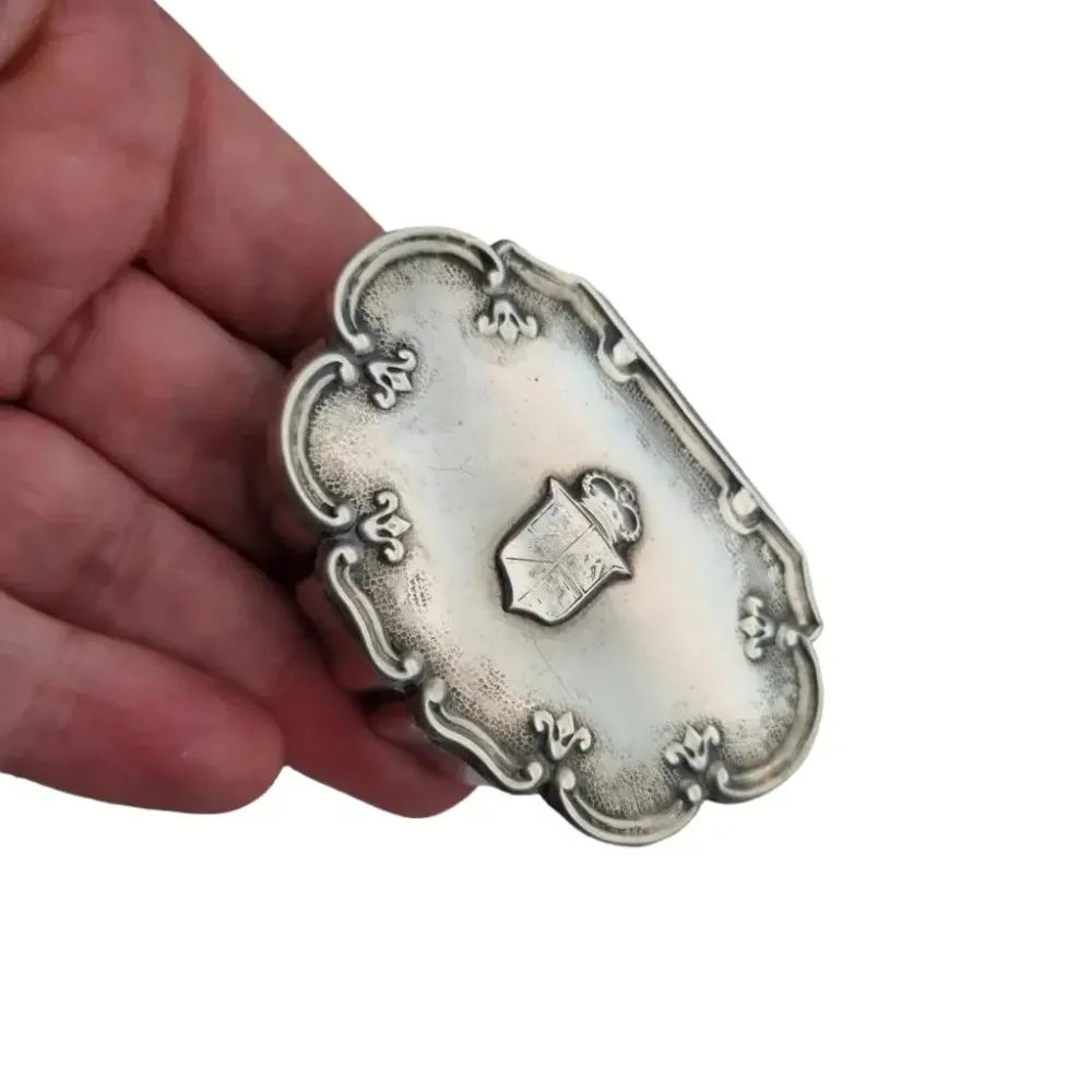 Caja de plata antigua miracoli milano, escudo de armas, circa xx, regalos. Compatible con Multímetros