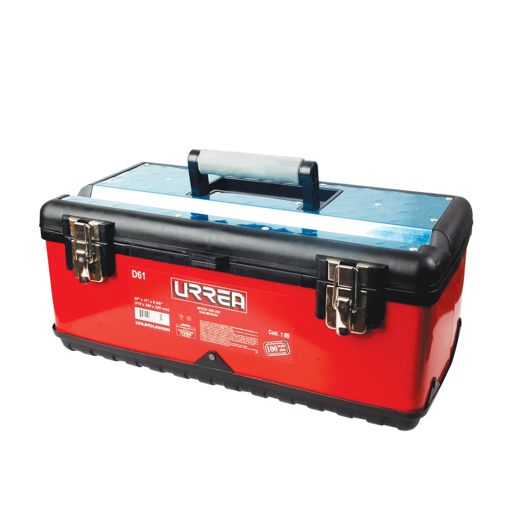 Caja Portaherramientas Plástica-Metálica de 20" Urrea D61 con Certificado de Calibración