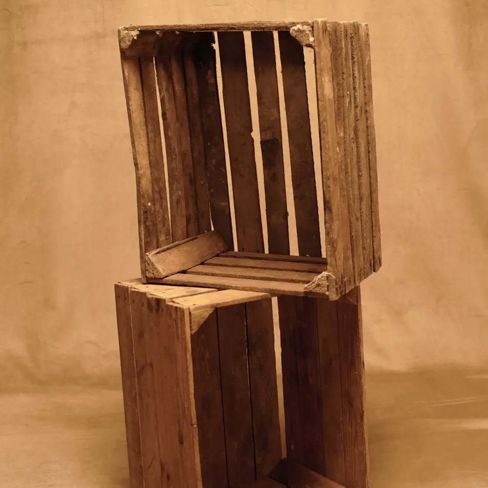 Cajas de Mercado de Manzanas Antiguo para Laboratorio y Taller