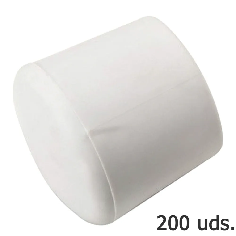 Decade Box Contera Plastico Redonda Exterior Blanca 10 mm. Bolsa 200 Unidades