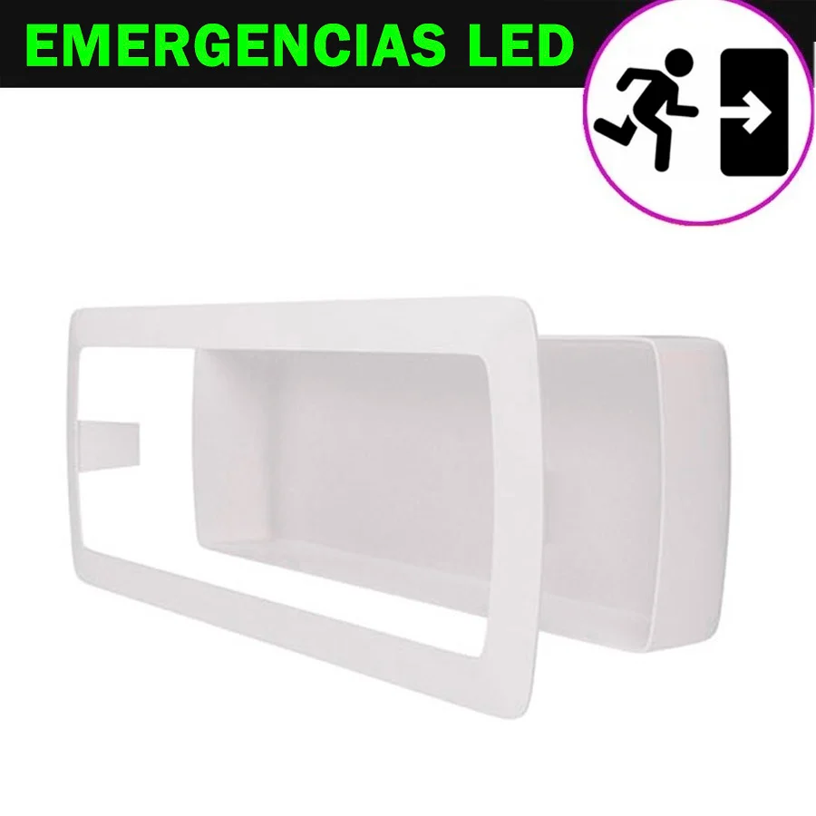 Marco y Caja para Empotrar Emergencias LED para Laboratorios de Electrónica