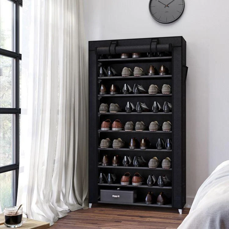 Organizador de gabinete cerrado negro de 10 niveles para Laboratorio y Taller