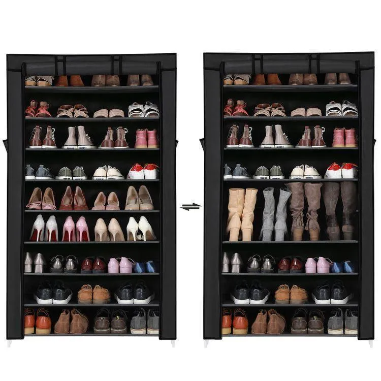 Organizador de gabinete cerrado negro de 10 niveles para Laboratorio y Taller