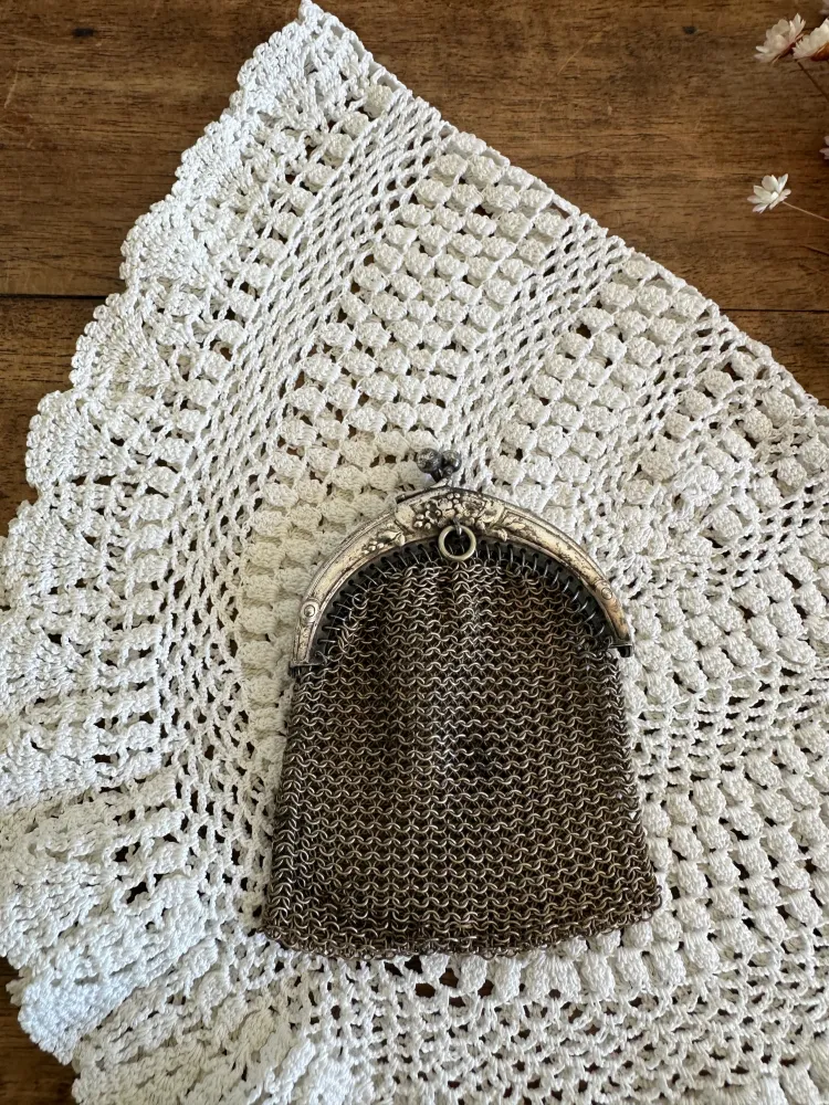 Porte monnaie en argent maille crochetée 1900 para Calibración de Instrumentos
