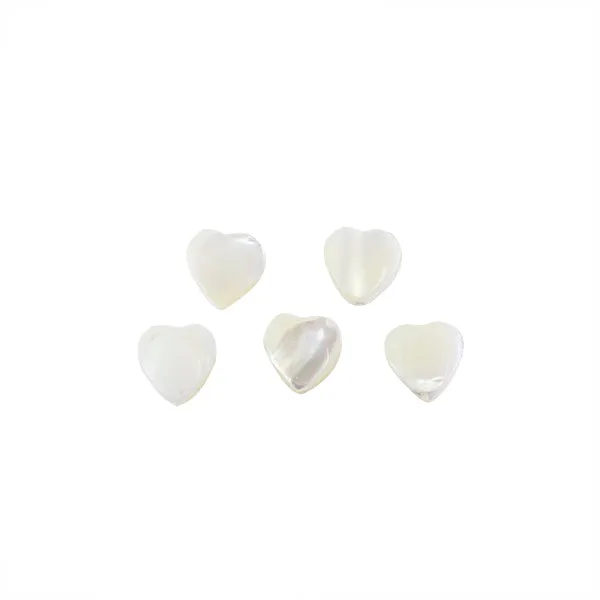 Separador Madre Perla Corazón 10x10mm Blanco