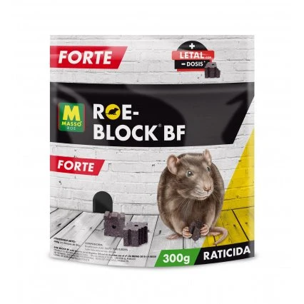 Raticida en bloque Roe-block forte 300 g Massó