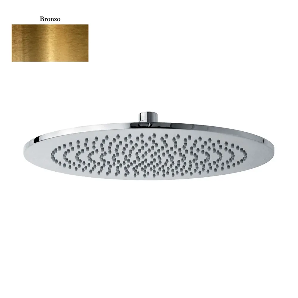 Soffione tondo Vienna 250mm bronzo monogetto con snodo e ispezionabile