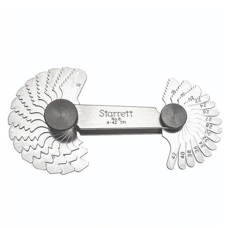 Calibrador para cuerdas métricas de 60°, 6 starrett