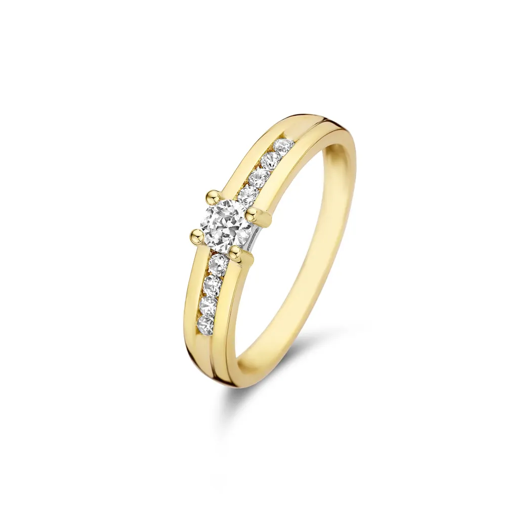 Le Marais Estee bague en or 14 carats et oxydes de zirconium