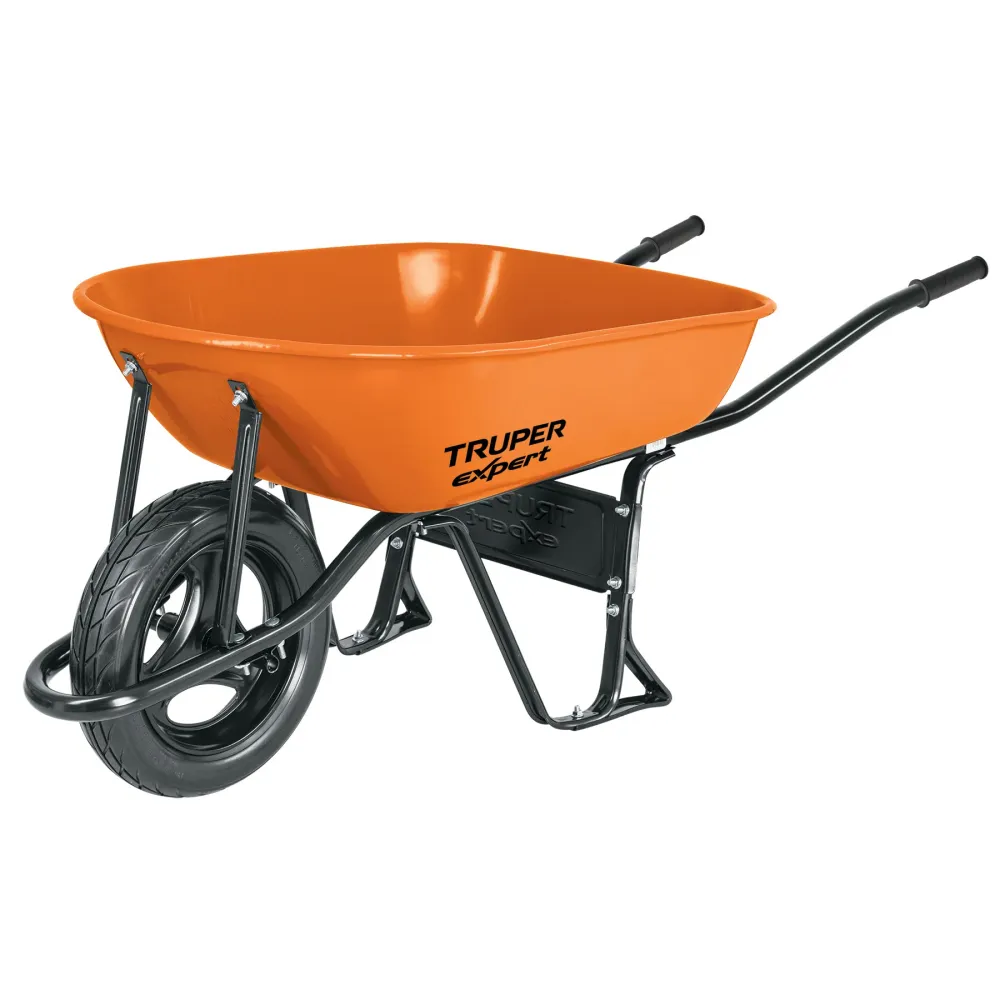 Carretilla 5.5 ft3, súper reforzada,Truper Expert con Baterí de Iones de Litio