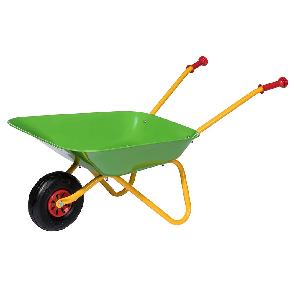 Carretilla metálica infantil color verde con Mango Ergonómico