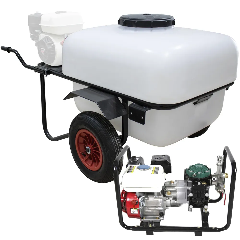 Carro de Plataforma Carretilla sulfatadora 200L. Bomba de membrana 40bar 40l/min